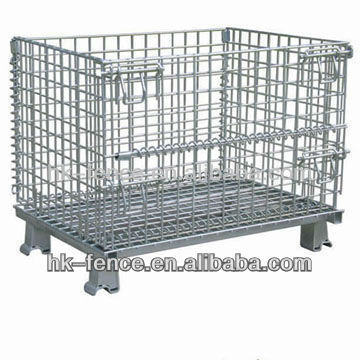 cage de stockage pliante en acier / pliable maille container 2013